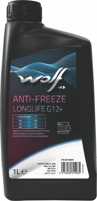 Антифриз G12+ красный WOLF Longlife 1 л (50001/1)