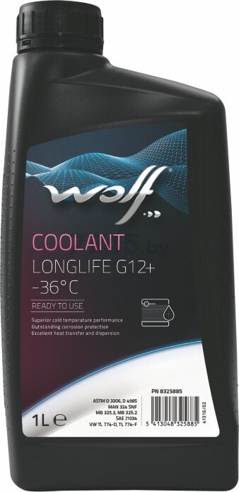Антифриз G12+ красный WOLF Coolant Longlife 1 л (50101/1)