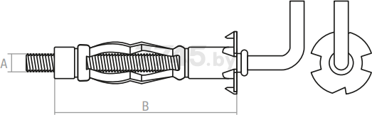 Дюбель металлический Г-образный для пустотелых конструкций 11хМ5х52 мм STARFIX (SMP-20600-1) - Фото 2