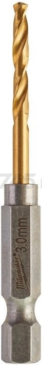 Сверло по металлу спиральное 3х23х65 мм 2 штуки MILWAUKEE HSS-G-TIN (48894763)