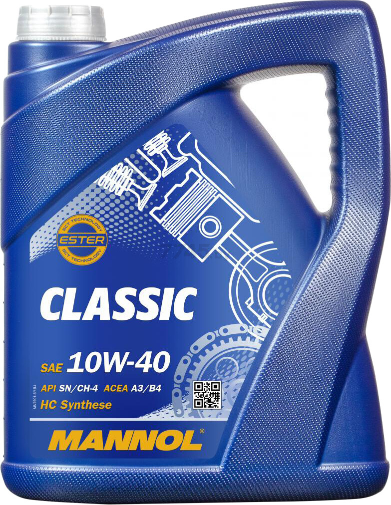 Моторное масло 10W40 полусинтетическое MANNOL Classic 5 л (2788)