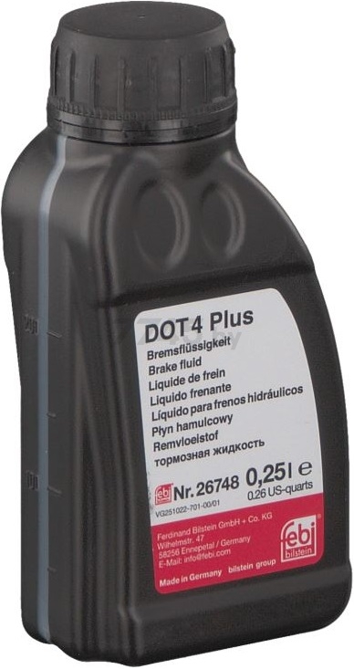 Тормозная жидкость FEBI BILSTEIN Plus Brake Fluid DOT 4 250 мл (26748)