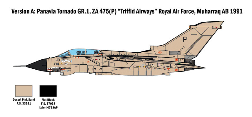 Сборная модель ITALERI Истребитель Tornado GR1/IDS 1:48 (2783) - Фото 3