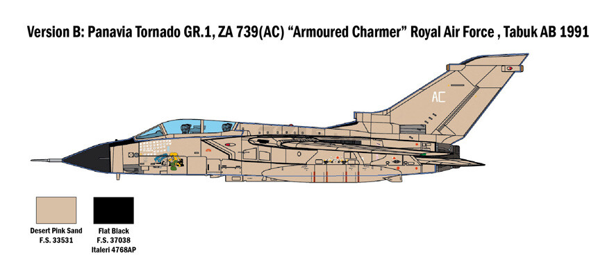 Сборная модель ITALERI Истребитель Tornado GR1/IDS 1:48 (2783) - Фото 4