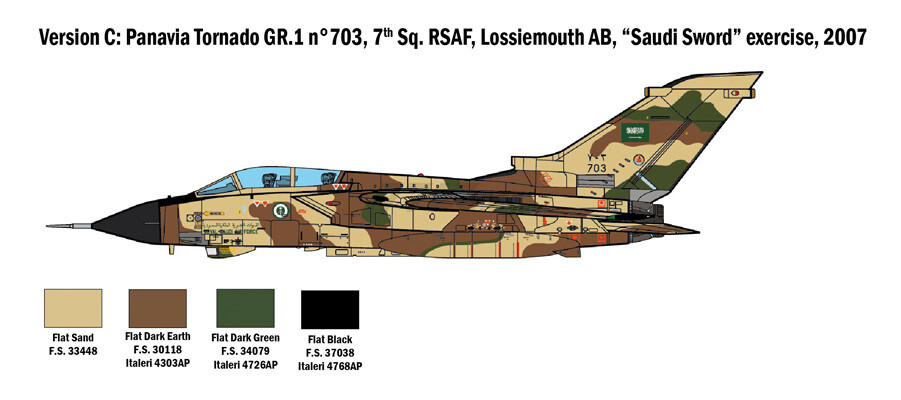 Сборная модель ITALERI Истребитель Tornado GR1/IDS 1:48 (2783) - Фото 5