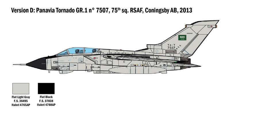 Сборная модель ITALERI Истребитель Tornado GR1/IDS 1:48 (2783) - Фото 6
