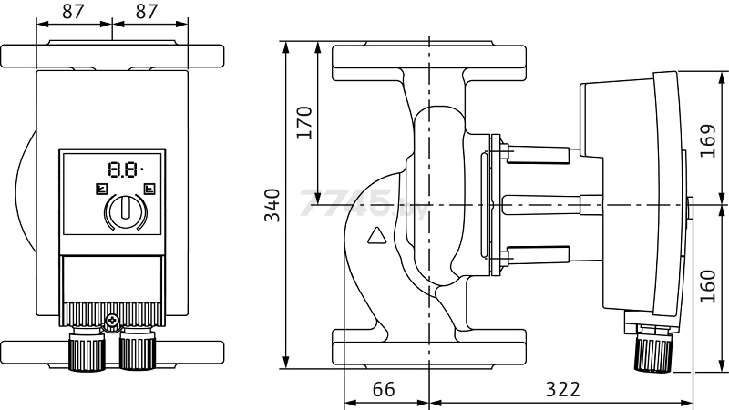 Насос циркуляционный WILO Yonos Maxo 50/0,5-16 PN6/10 (2120652) - Фото 2