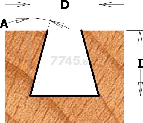 Фреза по дереву пазовая ласточкин хвост 12,7х12х45 мм CMT CONTRACTOR (K918-127) - Фото 4