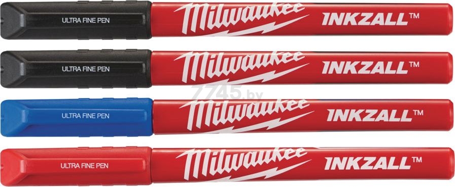 Маркер перманентный MILWAUKEE Inkzall Ultra Fine Pen 4 штуки (48223165) - Фото 2