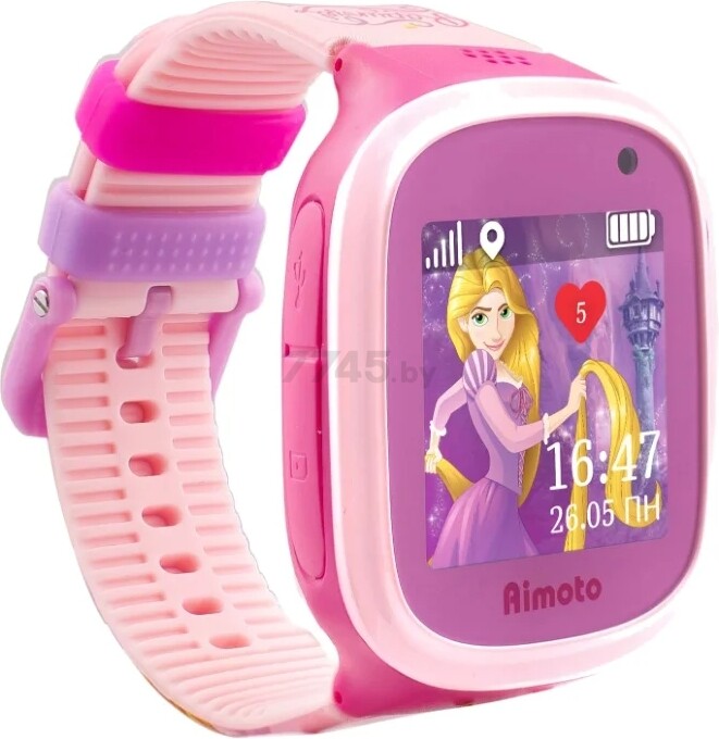 Умные часы детские Кнопка жизни AIMOTO Disney Принцесса Рапунцель - Фото 3