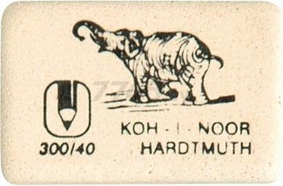Ластик KOH-I-NOOR Elephant 300/40 каучук 35х28х7 мм белый (300/40)