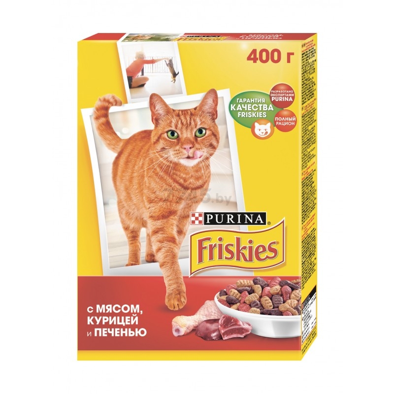 Сухой корм для кошек FRISKIES мясо с курицей и печенью 0,4 кг (3010470169432) - Фото 5