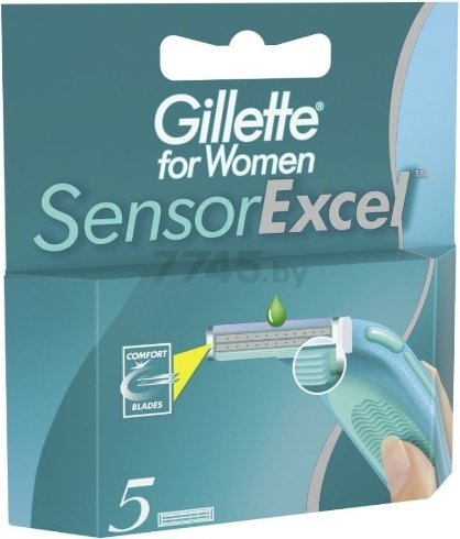 Кассеты сменные GILLETTE Sensor Excel для женщин 5 штук (3014260244897) - Фото 2