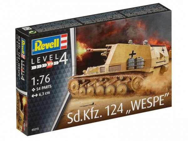 Сборная модель REVELL Немецкая самоходная гаубица SdKfz 124 Wespe 1:76 (3215) - Фото 3
