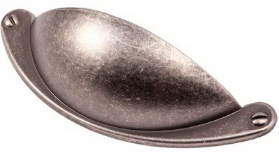 Ручка мебельная ракушка AKS Patoi античный никель (62057)