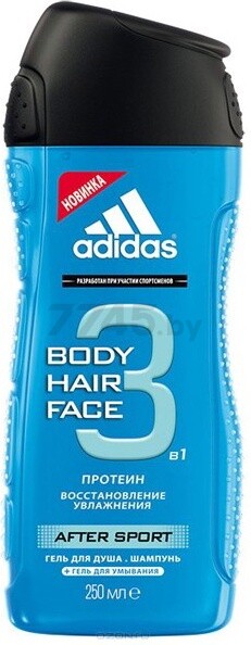 Гель-шампунь для душа ADIDAS Body Hair Face After Sport 250 мл (4000361513)