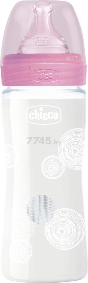 Бутылочка для кормления CHICCO Well-Being Glass Girl от 0 мес 240 мл (00028721100000)
