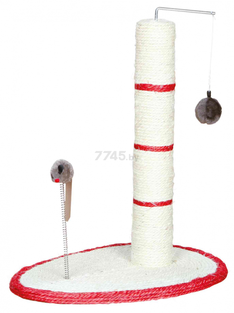 Когтеточка из сизаля TRIXIE Столбик с шариком и мышкой 50 см (4306) - Фото 3