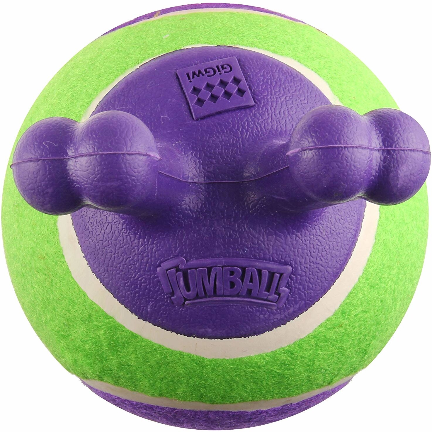 Игрушка для собак GIGWI Jumball Теннисный мяч с захватом 18 см зеленый (75363-1) - Фото 3