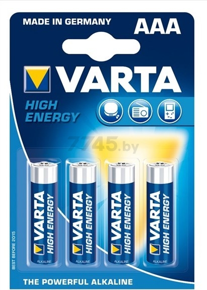 Батарейка ААА VARTA LONGLIFE 1,5 V алкалиновая 4 штуки