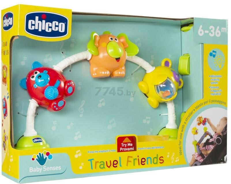 Игрушка на кроватку подвесная CHICCO Travel Friends (00009747000000) - Фото 3