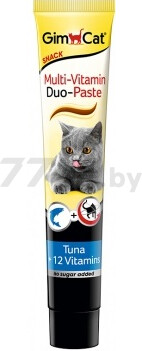 Лакомство для кошек GIMBORN GimCat Multi-Vitamin Duo Paste тунец+12 витаминов 50 г (4002064421032)