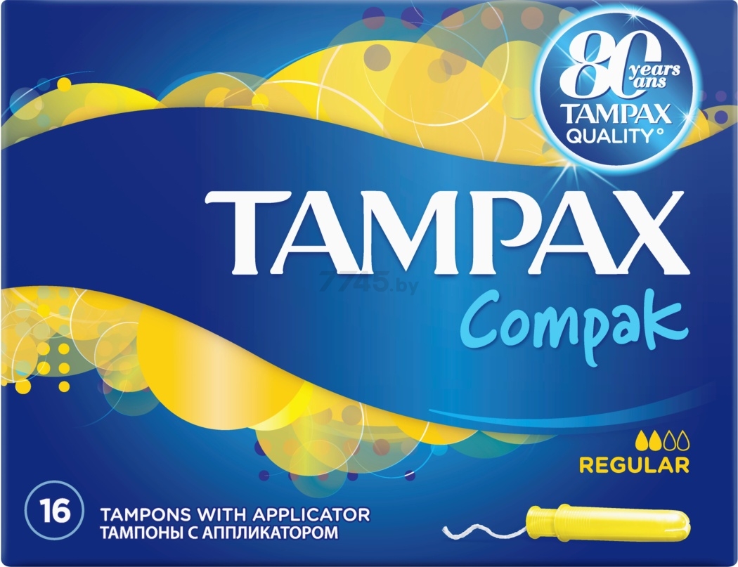 Тампоны TAMPAX Compak Regular 16 штук (4015400219507) - Фото 2