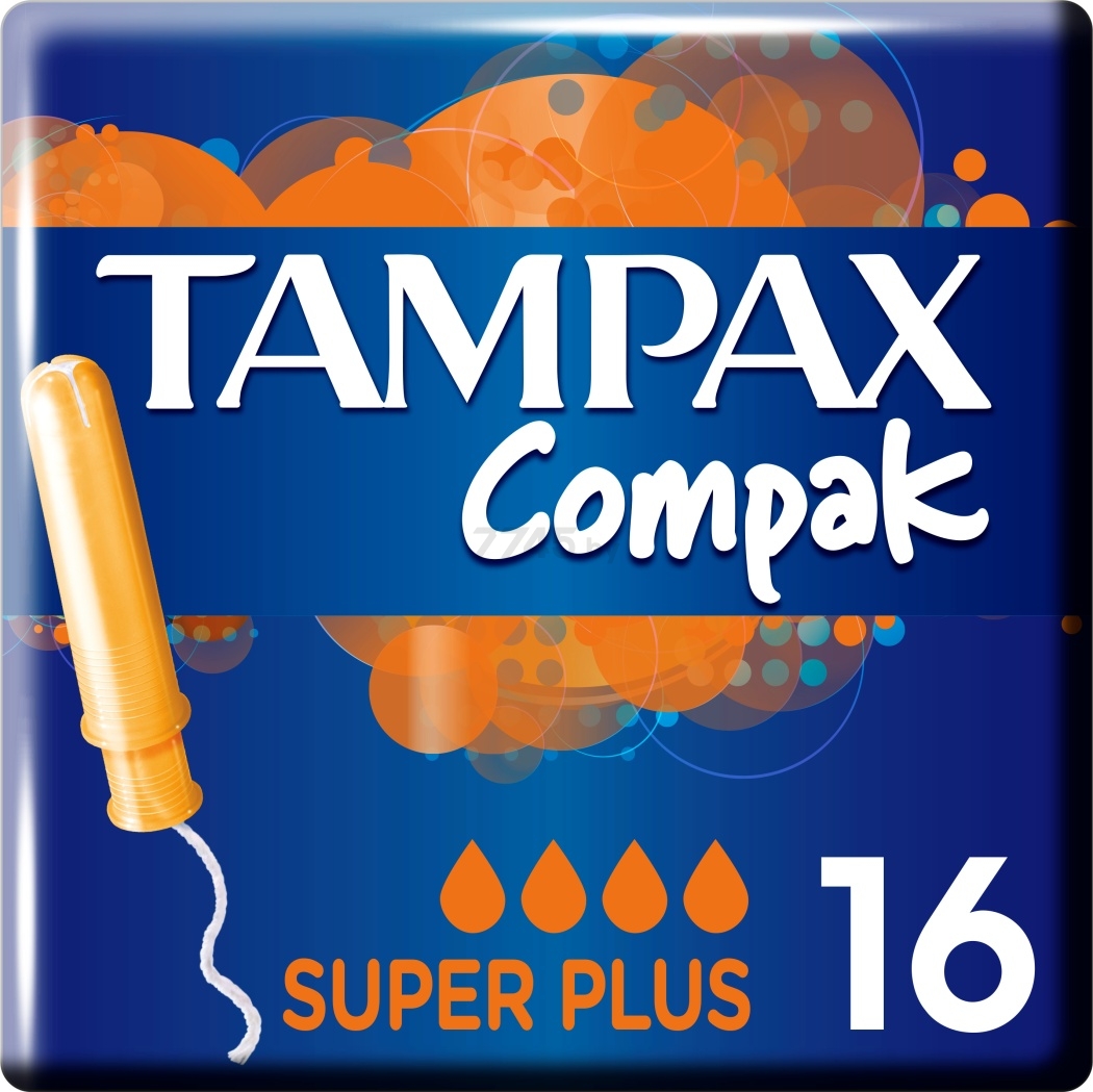 Тампоны TAMPAX Compak Super Plus 16 штук (4015400219620)