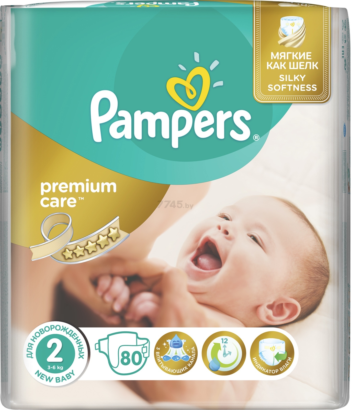 Подгузники PAMPERS Premium Care 2 Mini 3-6 кг 80 штук (4015400741633)