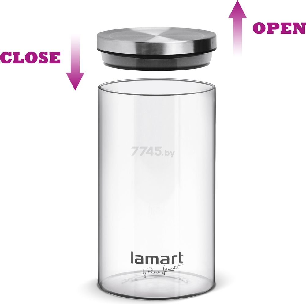 Набор банок для сыпучих продуктов LAMART LT6025 3 штуки (4359948) - Фото 2