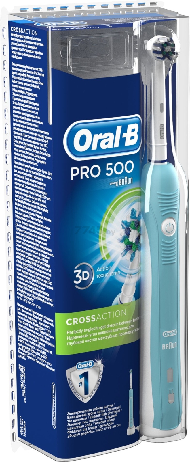 Зубная щетка электрическая ORAL-B Pro 500 CrossAction D16.513U тип 3756 (4210201049661) - Фото 3