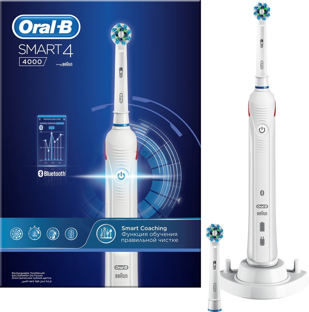 Зубная щетка электрическая ORAL-B Smart4 4000/D601.524.3 тип 3767 Smart Coaching (4210201177227)