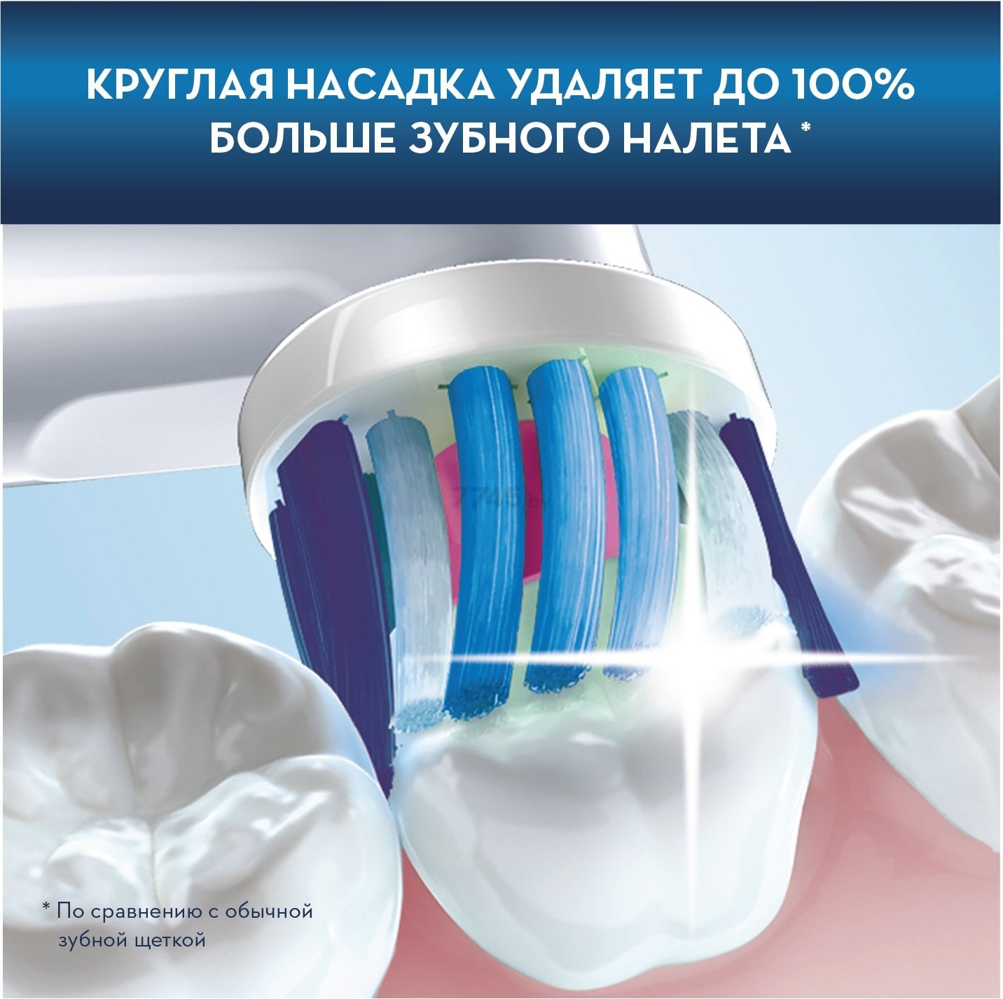 Зубная щетка электрическая ORAL-B Vitality D100.413.1 PRO 3D White тип 3710 Pink (4210201398097) - Фото 7