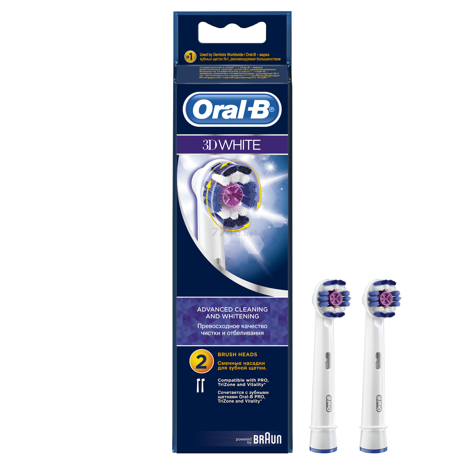 Насадки для электрической зубной щетки ORAL-B ProWhite EB18 2 штуки (4210201757757)