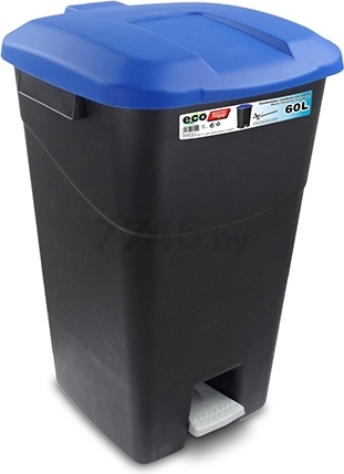 Контейнер для мусора пластиковый с педалью TAYG 60 л черный (431029)