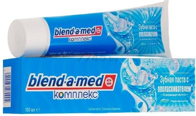 Зубная паста с ополаскивателем BLEND-A-MED Комплекс Освежающая чистота Перечная мята 100 мл (5410076260904)