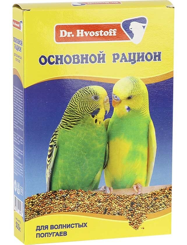 Корм для волнистых попугаев DR. HVOSTOFF Основной рацион 0,5 кг (4815070000463)