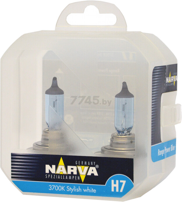 Лампа галогенная автомобильная NARVA Range Power Blue+ H7 2 штуки (48638RPBS2) - Фото 3