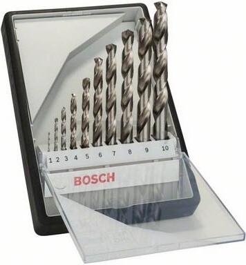 Набор сверл по металлу 10 штук BOSCH Robust Line HSS-G (2607010535)