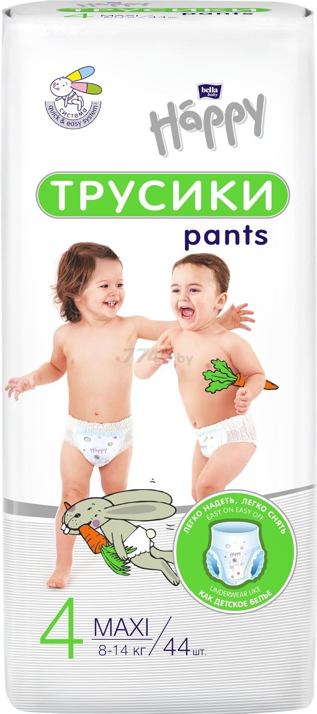 Подгузники-трусики BELLA Baby Happy Pants 4 Maxi 8-14 кг 44 штуки