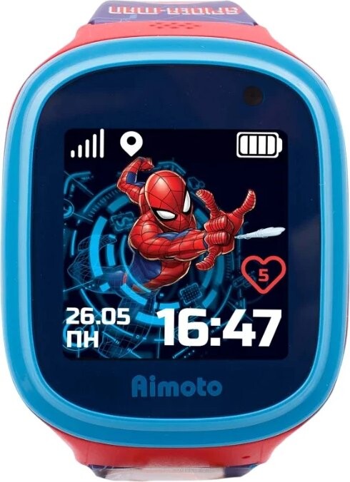 Умные часы детские Кнопка жизни AIMOTO Marvel Человек-паук - Фото 5