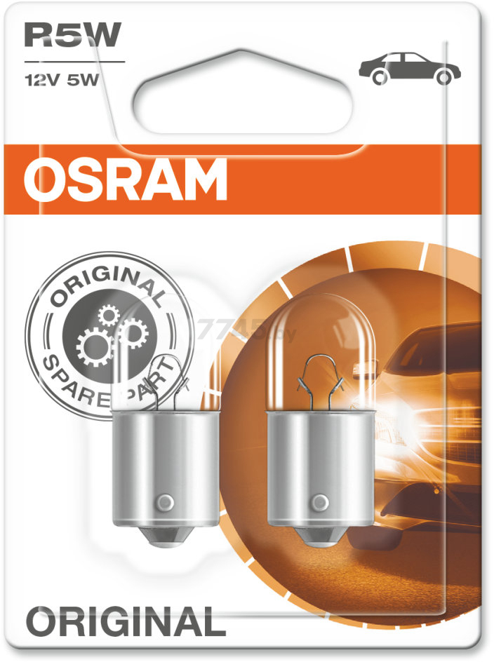 Лампа накаливания автомобильная OSRAM Original R5W 2 штуки (5007-02B) - Фото 2