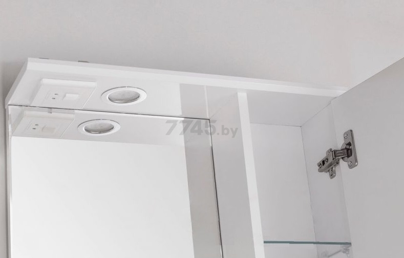 Шкаф с зеркалом для ванной EMMY Монтана 60 правый (mont60mir1-r) - Фото 4
