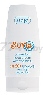 Крем солнцезащитный ZIAJA Sun С витамином С SPF 50+ 50 мл (15552)