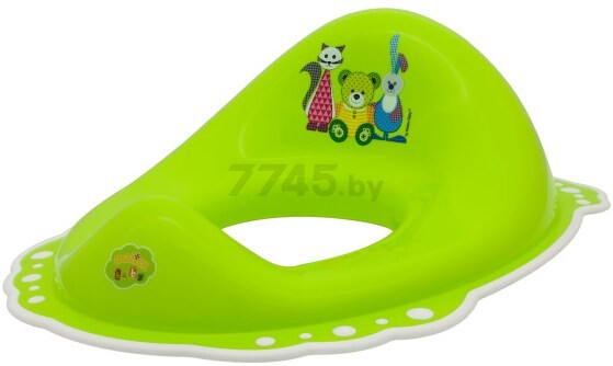 Сиденье для унитаза детское MALTEX Мишка и друзья зелено-белое (5337)