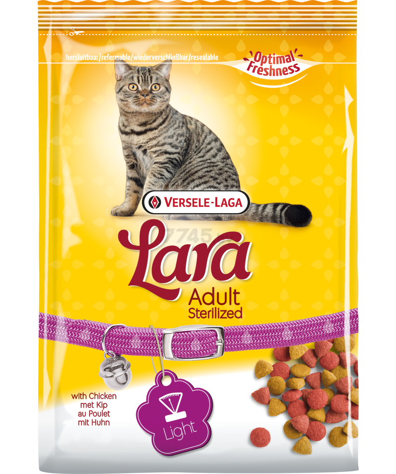 Сухой корм для стерилизованных кошек LARA Sterilized курица 2 кг (441077)