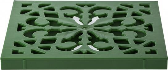 Решетка пластиковая декоративная к дождеприемнику ECOTECK зеленый папоротник (ДИ 02467000)