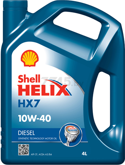 Моторное масло 10W40 полусинтетическое SHELL Helix HX7 Diesel 4 л (550046310)
