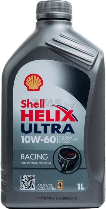 Моторное масло 10W60 синтетическое SHELL Helix Ultra Racing 1 л (550046314)