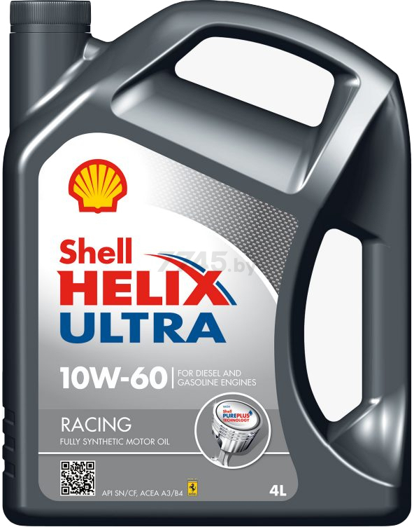 Моторное масло 10W60 синтетическое SHELL Helix Ultra Racing 4 л (550046672)